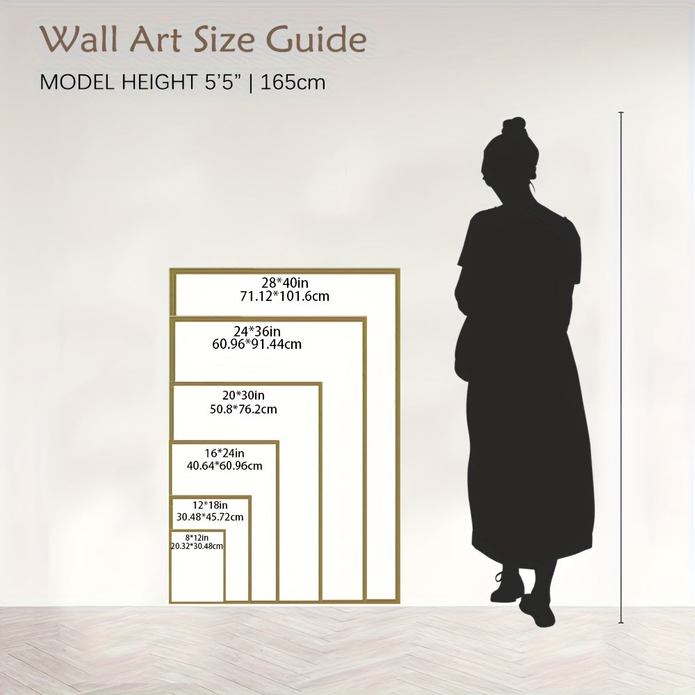 1pc Surreal Abstract Canvas Wall Art - Mid-Century Modern Wrapped Canvas Frame, Vibrant Abstract Design for Indoor\u002FOutdoor Use in Living Room, Bedroom, Office, Bathroom Decor, Large Canvas Wall Art